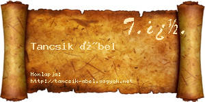 Tancsik Ábel névjegykártya