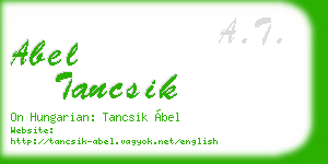 abel tancsik business card